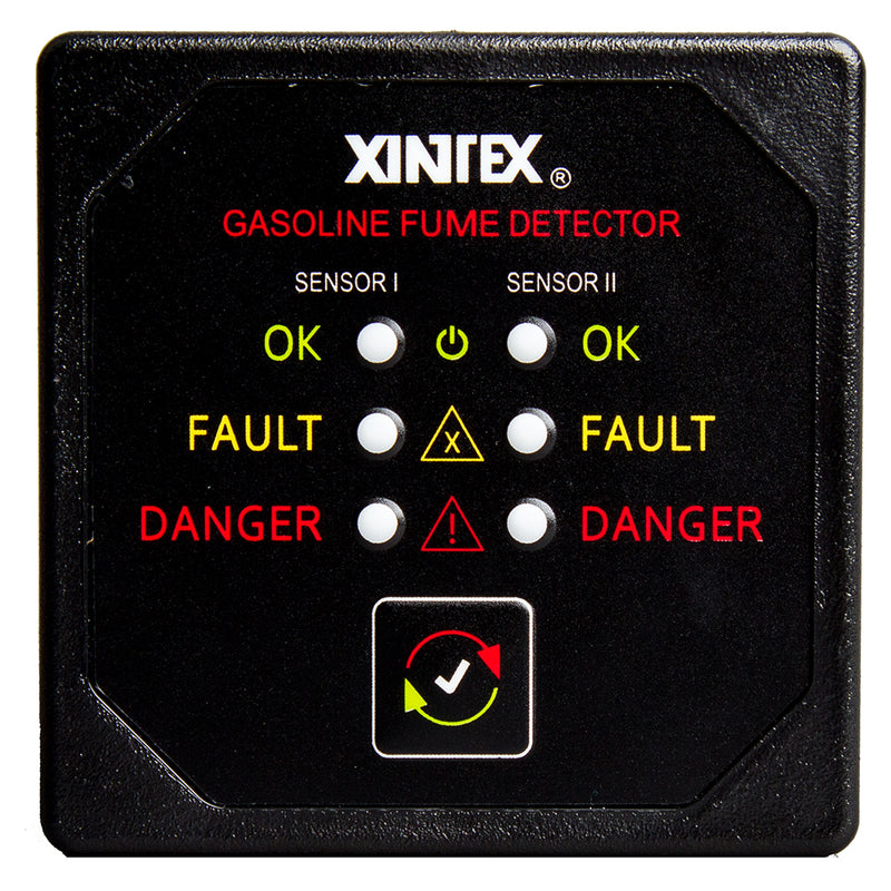 Xintex Gasoline Fume Detector w-2 Plastic Sensors - Black Bezel Display