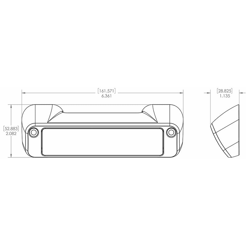 Lumitec Perimeter Light - White Finish - White-Red Dimming