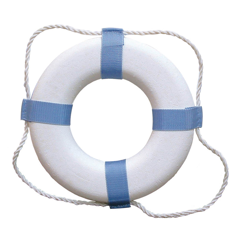 Taylor Made Decorative Ring Buoy - 17" - White-Blue - Not USCG Approved