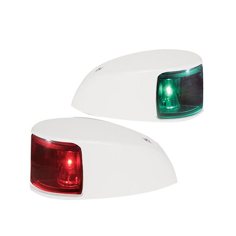 Hella Marine NaviLED Deck Mount Port & Starboard Pair - 2nm - Colored Lens-White Housing