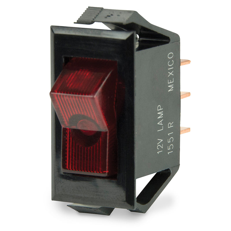 BEP Illuminated SPST Rocker Switch - Red LED - 12V - OFF-ON