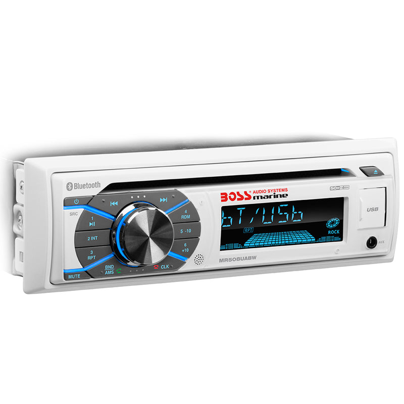 Boss Audio MR508UABW Marine Stereo w-AM-FM-CD-BT-USB