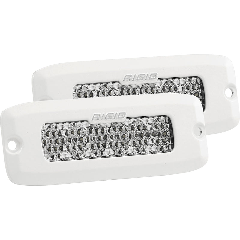 RIGID Industries SR-Q Series PRO Hybrid-Diffused LED - Flush Mount - Pair - White