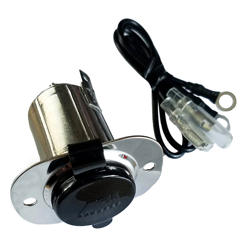 Marinco Stainless Steel 12V Receptacle w-Cap