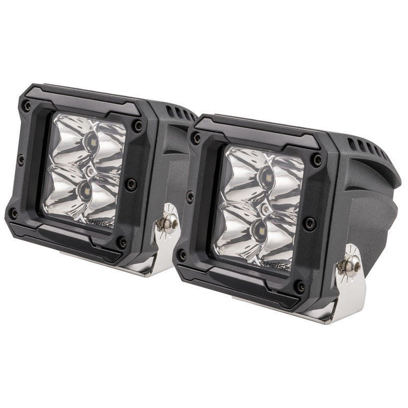 HEISE 4 LED Cube Light w-Harness - Spot Beam- 3" - 2 Pack