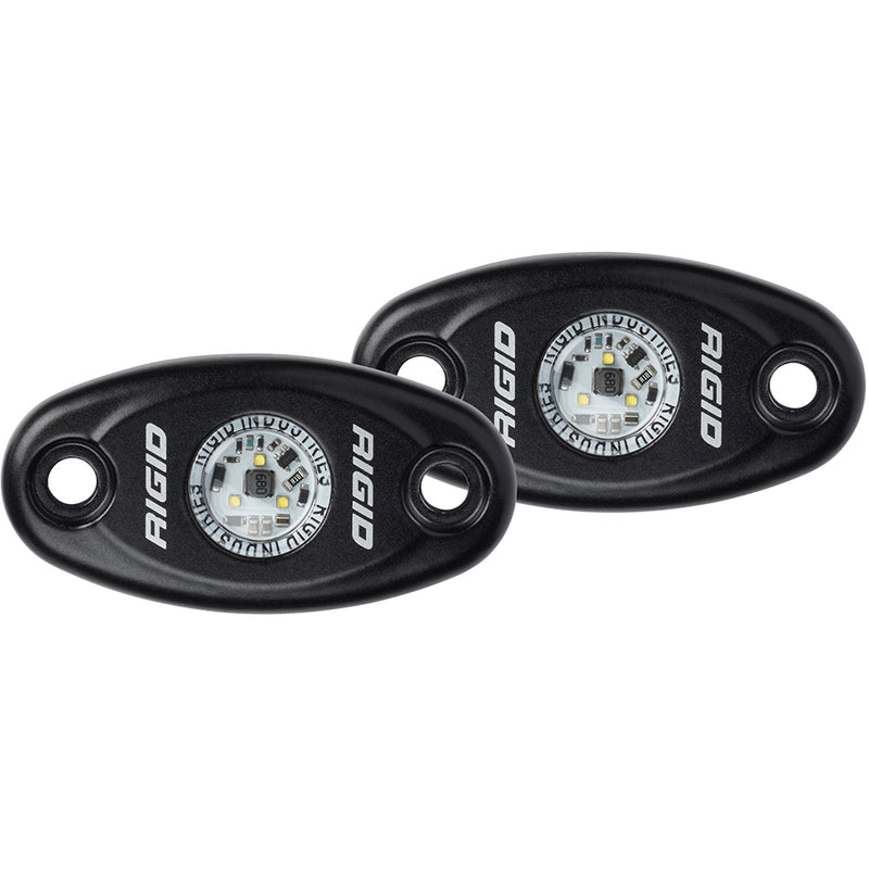 RIGID Industries A-Series Black High Power LED Light - Pair - Blue