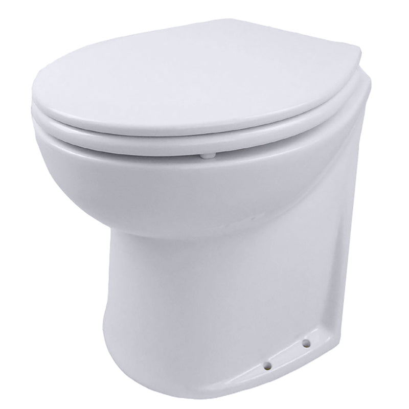 Jabsco Deluxe Flush 14" Slant Back 12V Electric Toilet w-Intake Pump