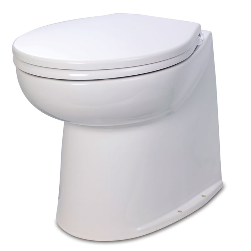 Jabsco Deluxe Flush 14" Straight Back 12V Electric Toilet w-Solenoid Valve