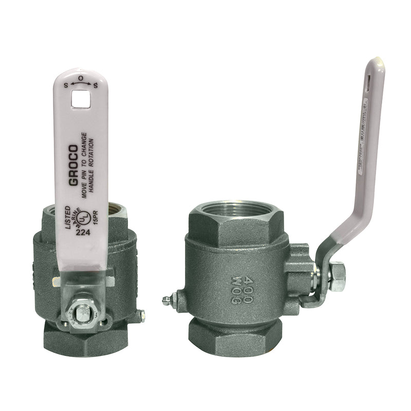 GROCO 3-8" NPT Stainless Steel In-Line Ball Valve