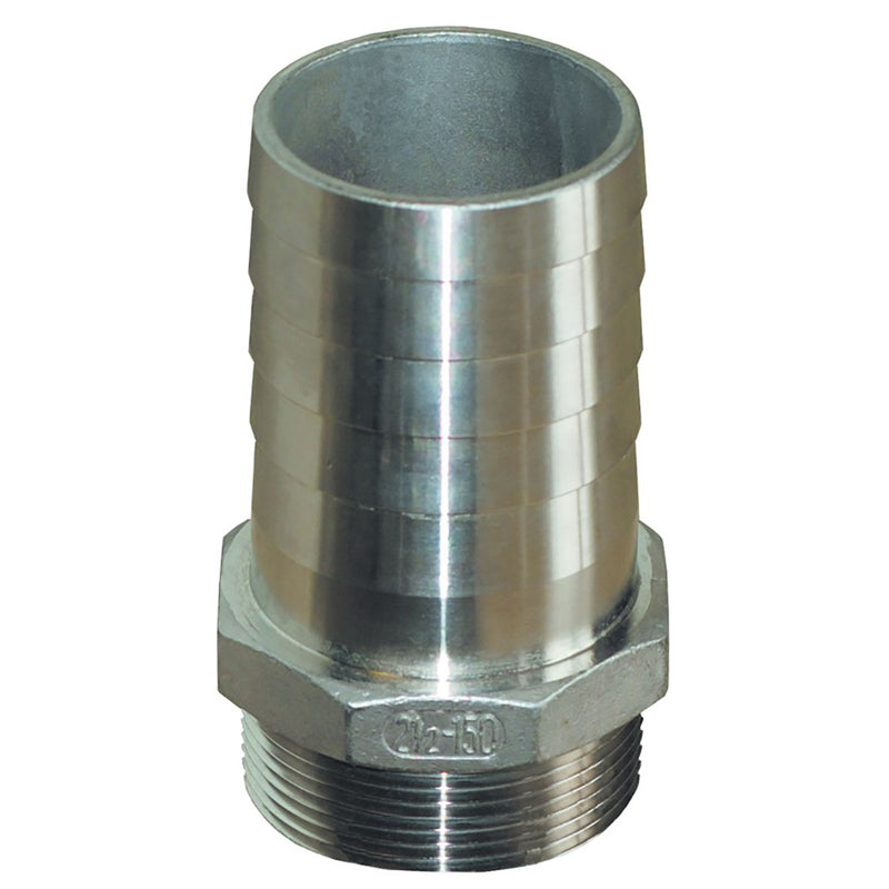 GROCO 3-4" NPT x 3-4" ID Stainless Steel Pipe to Hose Straight Fitting