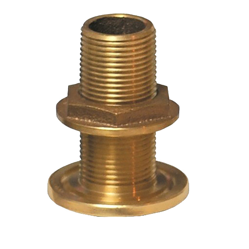 GROCO 1-1-4" NPS NPT Combo Bronze Thru-Hull Fitting w-Nut