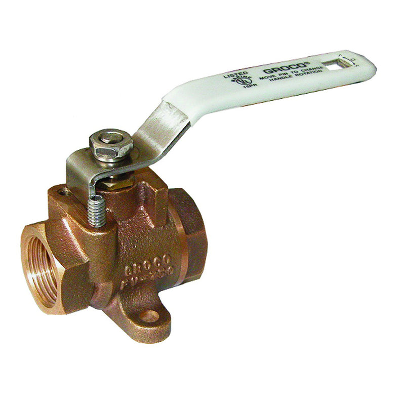 GROCO 3-8" NPT Bronze Inline Fuel Valve