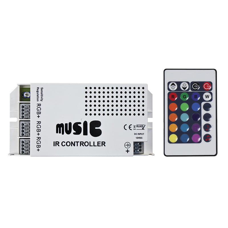 HEISE Sound Activated RGB Controller w-IR Remote