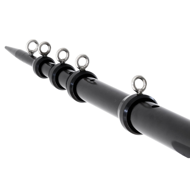 Tigress XD Telescoping Aluminum Outrigger Poles - 15' - 1-1-8" OD Black