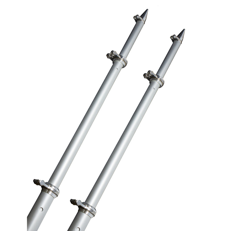 TACO 18' Deluxe Outrigger Poles w-Rollers - Silver-Silver