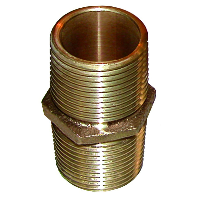 GROCO Bronze Pipe Nipple - 1-2" NPT