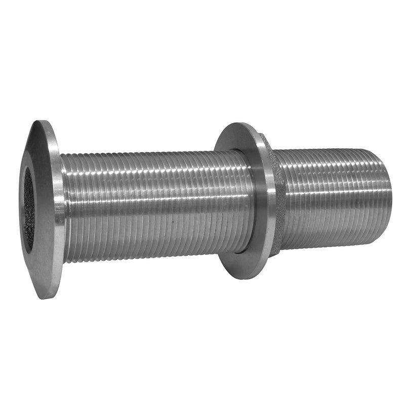 GROCO 1-1-4" Stainless Steel Extra Long Thru-Hull Fitting w-Nut