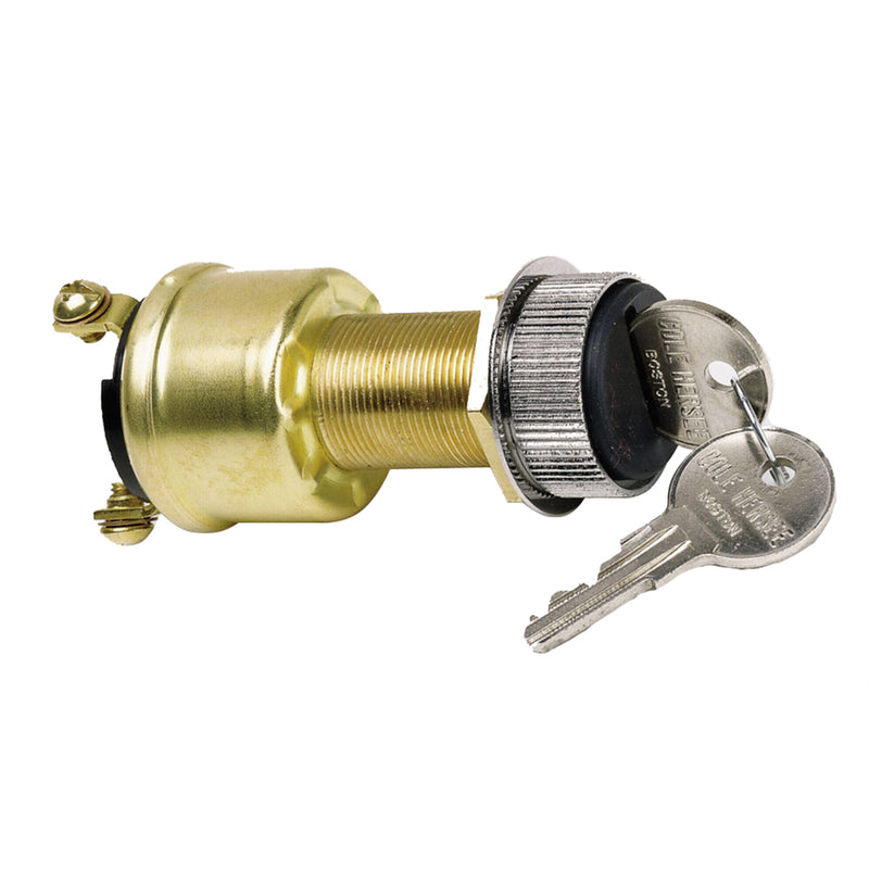 Cole Hersee 3 Position Brass Ignition Switch w-Rubber Boot