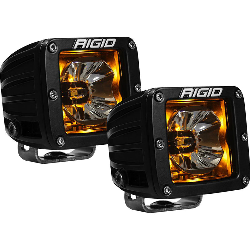 RIGID Industries Radiance™ Pod Amber Backlight Black Housing - Pair