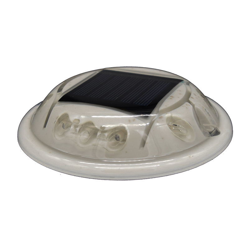 Hydro Glow C1R Round Solar Dock, Deck & Pathway Light - Red