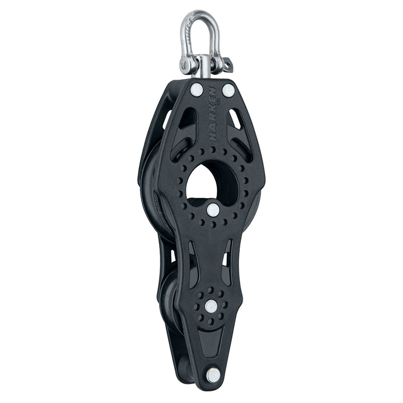 Harken 57mm Carbo Air Fiddle Block w-Swivel & Becket - Fishing