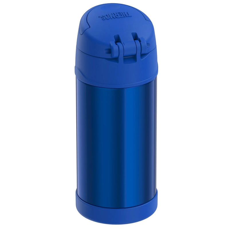 Thermos FUNtainer® Stainless Steel Insulated Blue Water Bottle w-Straw - 12oz