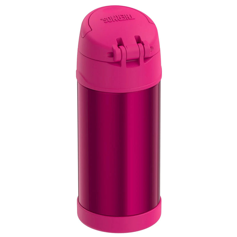 Thermos FUNtainer® Stainless Steel Insulated Pink Water Bottle w-Straw - 12oz