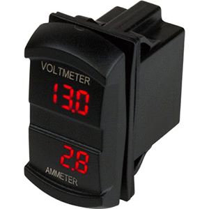 Sea-Dog Dual Volt-Amp Meter Rocker Style Switch