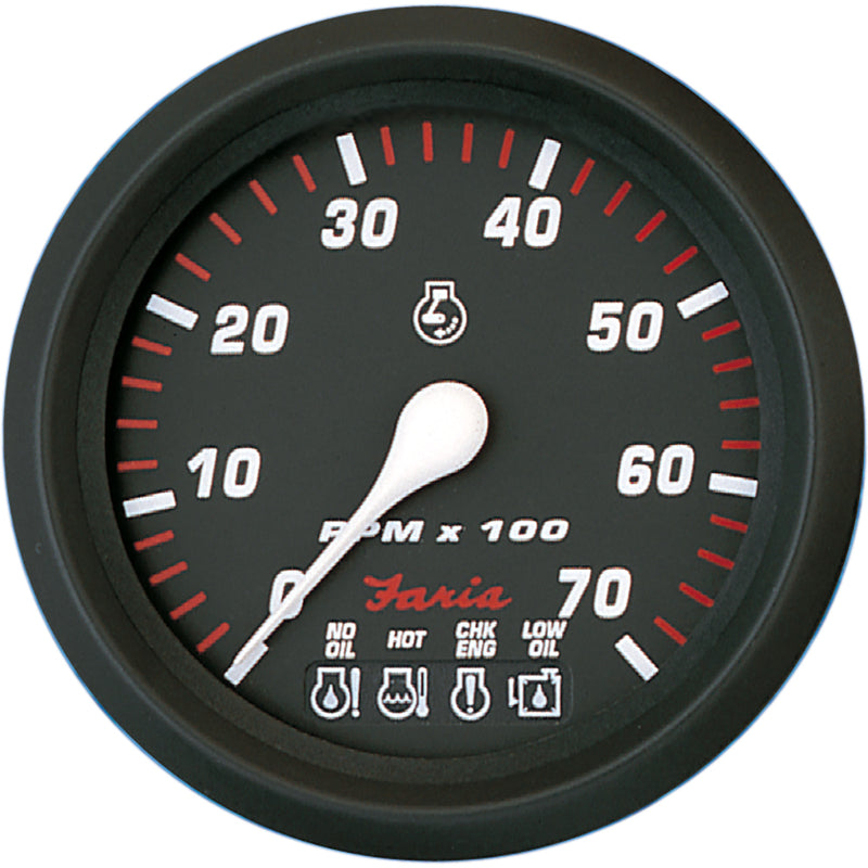 Faria Professional Red 4" Tachometer - 7,000 RPM w-System Check