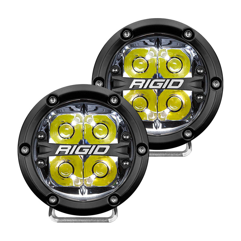 RIGID Industries 360-Series 4" LED Off-Road Spot Beam w-White Backlight - Black Housing