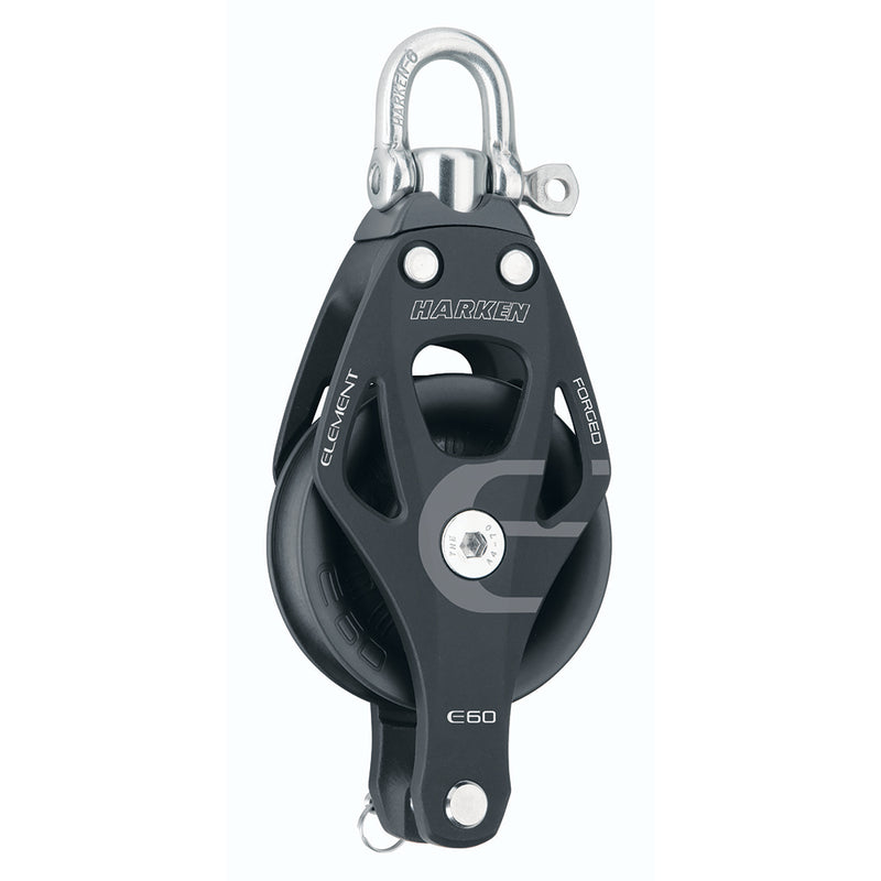 Harken 60mm Single Aluminum Element Block w-Swivel & Becket