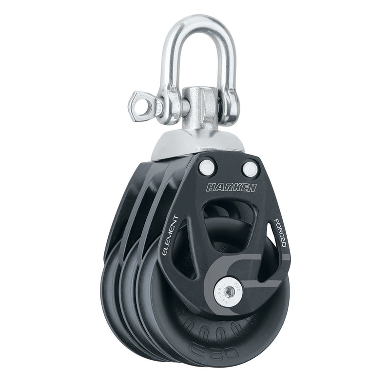 Harken 60mm Triple Aluminum Element Block w-Swivel