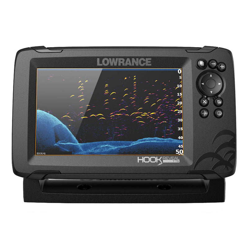 Lowrance HOOK Reveal 7 Chartplotter-Fishfinder w-TripleShot Transom Mount Transducer & US Inland Charts