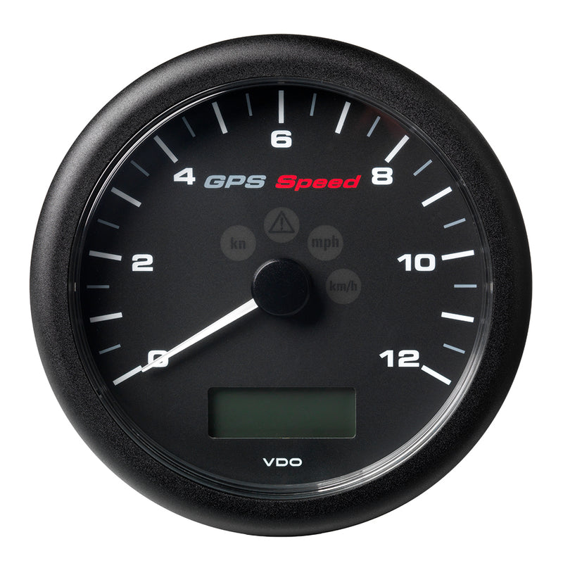 Veratron 4-1-4" (110MM) ViewLine GPS Speedometer 0-12 KNOTS-KMH-MPH - 8 to 16V Black Dial & Bezel