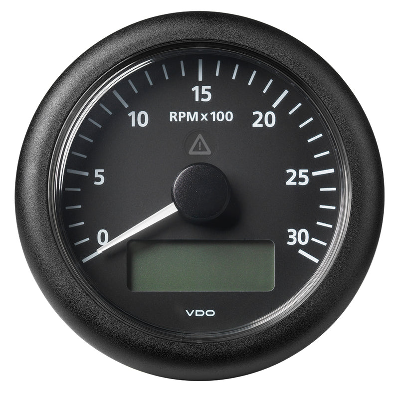 Veratron 3-3-8" (85MM) ViewLine Tachometer w-Multi-Function Display - 0 to 3000 RPM - Black Dial & Bezel