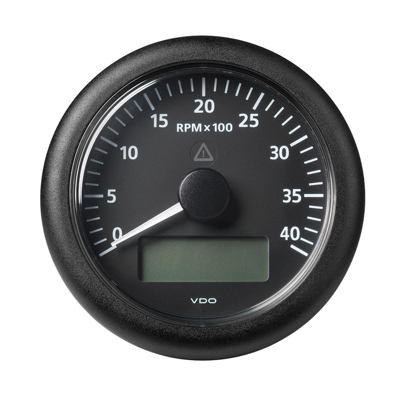 Veratron 3-3-8" (85MM) ViewLine Tach w-Multifunction Display - 0 to 4000 RPM - Black Dial & Bezel