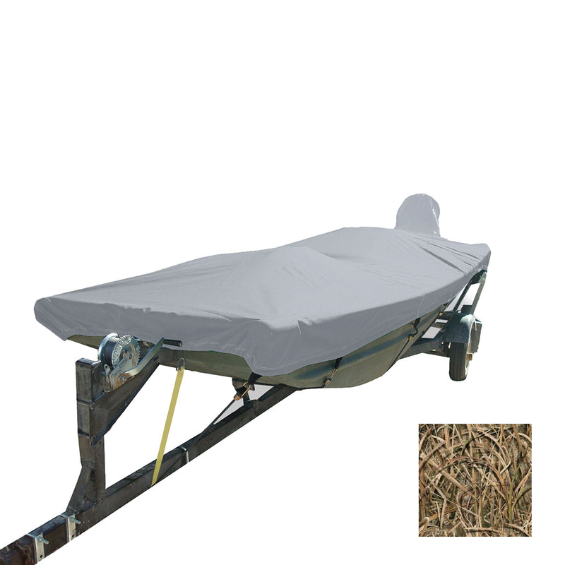 Carver Performance Poly-Guard Styled-to-Fit Boat Cover f-16.5' Open Jon Boats - Shadow Grass