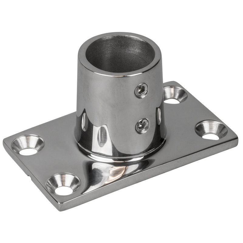 Sea-Dog Rail Base Fitting Rectangular Base 90° 316 Stainless Steel - 1-7-8" x 3-3-16" - 1" OD