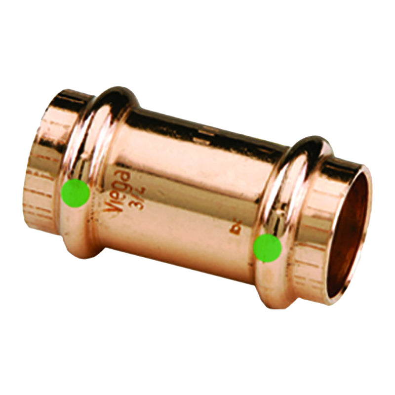 Viega ProPress 3-4" Copper Coupling w-Stop - Double Press Connection - Smart Connect Technology