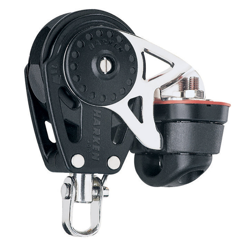 Harken 40mm Carbo Single Ratchet Block w-Swivel Becket & Cam Cleat