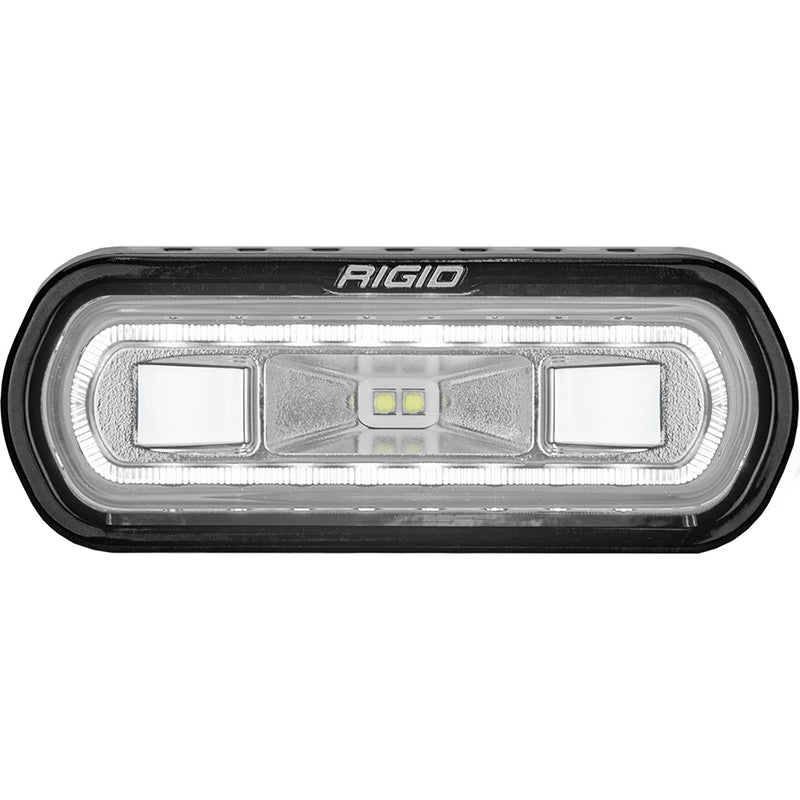 RIGID Industries SR-L Series Marine Spreader Light - Black Surface Mount - White Light w-White Halo