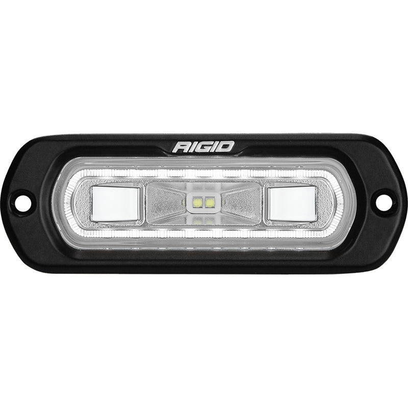 RIGID Industries SR-L Series Marine Spreader Light - Black Flush Mount - White Light w-White Halo