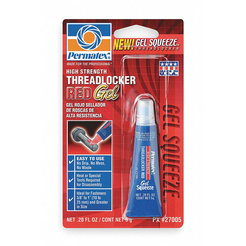 Permatex High Strength Threadlocker RED Gel Squeeze