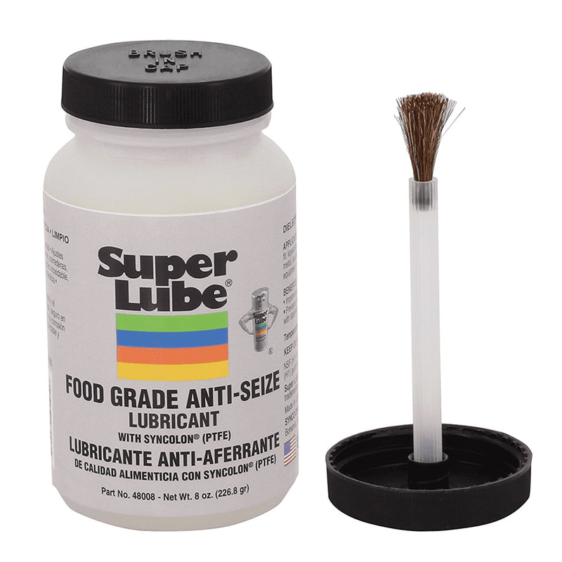 Super Lube Food Grade Anti-Seize w-Syncolon® (PTFE) - 8oz Brush Bottle