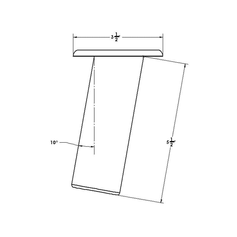 TACO Flush Mount Rod Holder 10° - Deluxe Anodized Finish