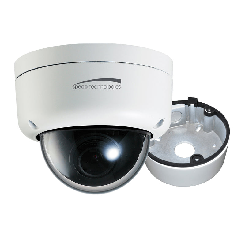 Speco 2MP Ultra Intesifier® IP Dome Camera 3.6mm Lens - White Housing w-Removable Black Cover & Included Junction Box