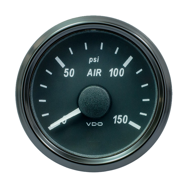 VDO SingleViu 52mm (2-1-16") Air Pressure Gauge - 150 PSI - 0-180 Ohm