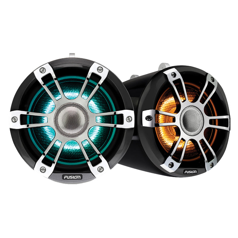 FUSION SG-FLT652SPC 6.5" Wake Tower Speakers w-CRGBW LED Lighting - Sports Chrome