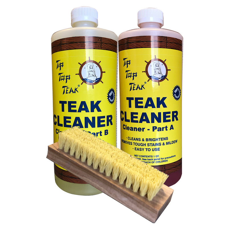 Tip Top Teak Cleaner Kit Part A & Part B w-Brush