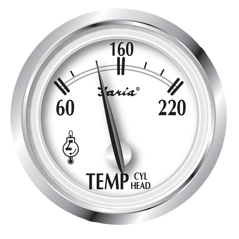 Faria Newport SS 2" Cylinder Head Temperature Gauge w-Sender - 60° to 220° F